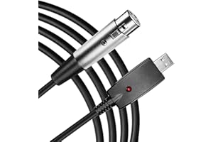Cavo da microfono da USB a XLR LoongGate - Cavo USB da 3 pin a XLR Femmina Cavo di collegamento per microfono Cavo per studio da studio Cavi Adattatore (3m)