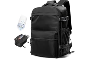 BOXSAM Sac à Dos de Voyage Cabine avec Système Vacuumpack - Sac Compression sous Vide avec Pompe Intégrée - pour Femme et Homme..