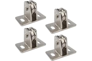 TSSS 4 PCS M35 Pulley Block Carbon Steel Pulley Roller Silent Detachable, Groove Wheel Pulley Heavy Duty 150KG, Wheel Diameter 1 3/8"(35mm) for Material Handling and Moving