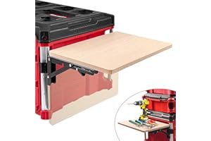 BPOPO Table d'appoint pliante stable compatible avec boîte à outils Milwaukee Packout, étagère latérale pour votre système Packout