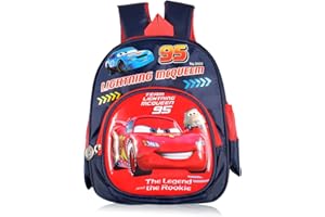 Runup Cars zaino per bambini, Saetta McQueen Cartoon zaino, Cars zaini scuola per bambini e bambine, 11inch impermeabile zaino regolabile per l'asilo