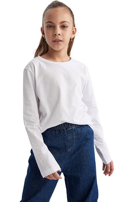 Kilymosy Girls Short Long Sleeve Shirt Casual Front Guatemala