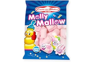 CASA DEL DOLCE Molly Mallow Bicolore Rosa, Marshmallow Sfuso, Busta da 1 Kg, Ideale per Feste di Compleanno, Senza Lattosio e Gluten Free