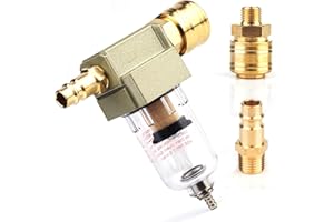SUNOYA Regulateur de Pression d'Air: Filtre à Air Comprimé, Séparateur Deau à Air Comprimé 1/4, Filtre Compresseur Dair, Séparateur D Eau Séparateur D Huile avec Raccord Rapide pour Filtre Compresseur