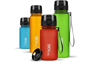 720°DGREE Trinkflasche Kinder 350ml “uberBottle“ softTouch +Sieb - Auslaufsicher, BPA-Frei - Flasche für Kindergarten, Schule, Mädchen & Jungs ab 3 Jahre - Kleine Wasserflasche Leicht, Stoßfest