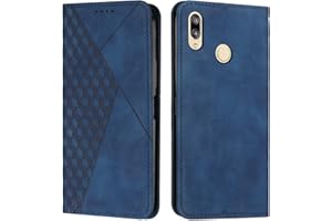 KOUYI Funda para Huawei P20 Lite, PU Cuero Flip Folio Carcasa [Magnético][Soporte Plegable][Ranuras para Tarjetas],Capa Tipo Libro Flip Case Wallet,Antigolpes Cover (Azul)