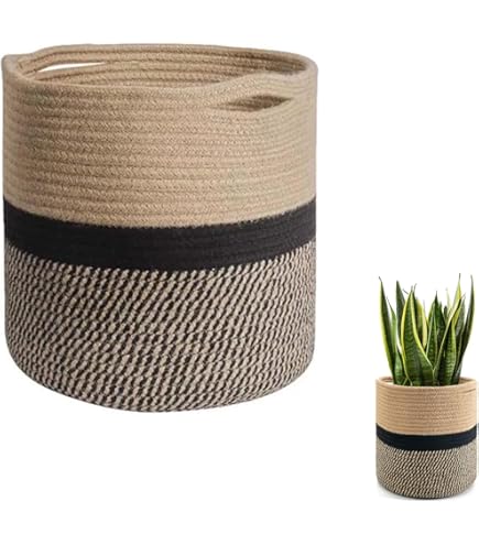 Panier De Rangement En Corde De Coton, Panier Tissé En Corde De Coton, Panier De
