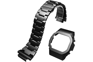 Korlexchi Metalowy pasek do zegarka i etui do zegarka Casio do G-shock DW-5600 GW-B5600 GWX/GB-5600 DW-5000 5025 5030 5035 męska bransoletka pasek z ramką zegarka lekkie aluminium
