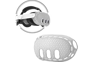 Baomaeyea VR Headset Shell Schutzhülle für Meta Quest 3,Silikon VR Shell Front Face Protector Abdeckung Kompatibel mit Meta Quest 3 Schockproof & Dauerhafter umfassender Schutz für VR (Gray)