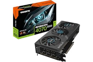 ‎GIGABYTE Gigabyte GeForce RTX 4070 SUPER Eagle OC Grafikkarte - 2535MHz Core, 12GB GDDR6X 21000MHz 192-Bit Speicher, PCI-E 4.0, 3X DP 1.4, 1x HDMI 2.1a, NVIDIA DLSS 3.5, GV-N407SEAGLE OC-12GD