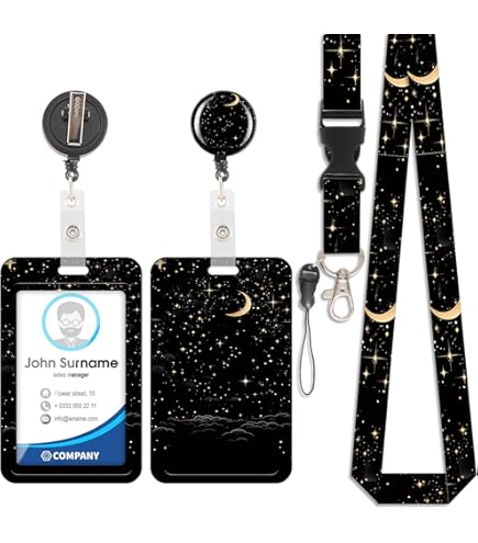 Portabadge Leopardato Viola Con Cordino Retrattile - Per Carte D'Identità E Badge - Foto 9