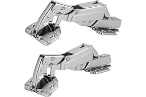 TamBee 175 Degree Cabinet Hinges Kitchen Cupboard Doors Concealed Soft Close Hinges for Kitchen Cupboards Wardrobe, 1 Pair (Full Overlay)