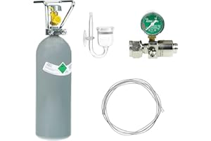 Guemmer products CO2 Anlage Aquarium Komplett-Set Basic mit 2kg Mehrwegflasche für Aquarien, gefüllt, NEU - Verschiedene Varianten beachten