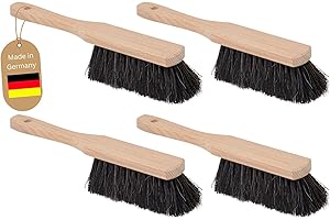 ‎NOVALIV Novaliv 4er Set ROSSHAAR Handfeger Auto Besen weiche Borsten Handbesen Rosshaar Handfeger Klein Besenbürste Schneebesen Auto Rosshaarbesen Naturborsten Hand Brush Autohandfeger Weich Handkehrbesen