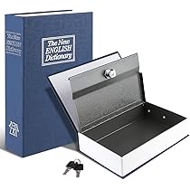 Book Safe With Lock, Portable Hidden Safe Box With 2 Keys Home And Office Safe Box For Jewelry  Security G 601099550087138