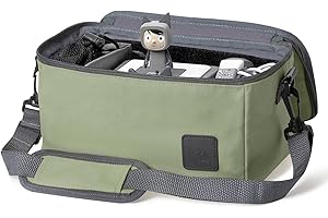 fantifant Musikbox Tasche für Toniebox und Tigerbox [ + Netzbeutel ] Flexible TRANSPORTTASCHE FÜR TIGERBOX UND TONIEBOX Tasche für Box und Zubehör I Spezialedition mit salbeigrüner Bauwolle