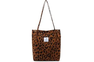Funtlend Cord Umhängetasche Damen Groß Cord Tasche Damen Cordtasche Cord Shopper Handtasche Schultertasche für Uni Arbeit Mädchen Schule Büro