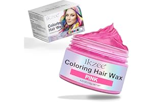 ZLLKOPY Cire Colorante Cheveux Couleur Rose pour Homme Femme Enfants,Teinture Cheveux,Coloration Cire de teinture capillaire Temporaire colorée pour Fêtes,Halloween ou Cosplay