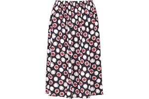 KK Fashion Lines Ladies/Womens Summer Floral Print Skirt, Light Weight Soft Viscose Fabric, Elasticated Waist, 27" Length