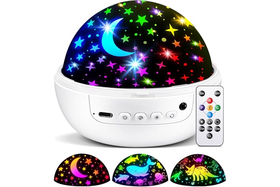 Sensory Toys Baby Toys,93 Lighting Mode Sensory Lights,Dimmable+Timer+Remote Star Projector Baby Lights Projector,360°Rotate Baby Night Light Kids Night Light Projector,Baby Boy Gifts Baby Girl Gifts