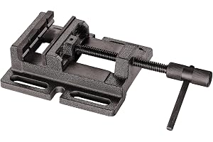 Original Einhell skruvstäd (maskinskruvstäd för pelarborrar, spännvidd 0–68 mm, 80 mm breda spännkäkar, enkel montering på bo