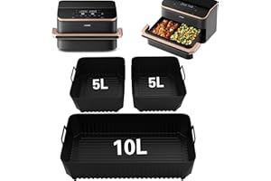 DREAKU Silikonowa forma Air Fryer do Cosori Air Fryer 10 l Twinfry, 3 szt. Akcesoria do formy Air Fryer Air Fryer do Airfryer Cosori 10L
