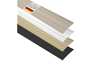 D-TACK Übergangsprofil Alu selbstklebend | Breite 37 mm | Länge 1 m | Titan | Flache Übergangsschiene | Übergangsleiste aus eloxiertem Aluminium | Abdeckleiste in Handwerker-Qualität