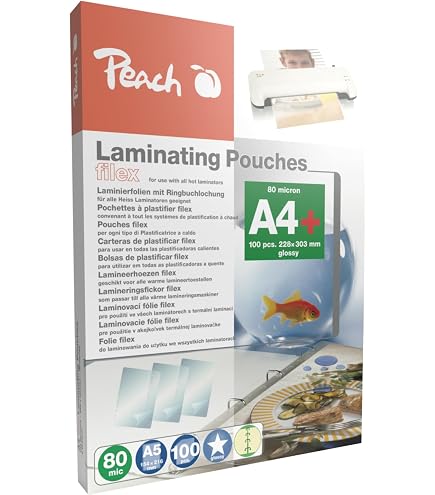 Laminierfolien A4, 80mic, glänz., abheftbar, 100 Stk im Angebot