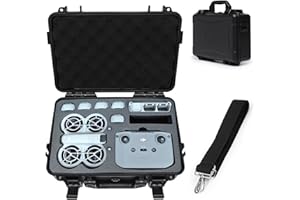 Kocusu Carrying Case Large Size for DJI Neo Fly More Combo,Portable Travel Storage Bag for Battery with Shoulder Straps,Waterproof Hard Case for DJI Neo Accessories,34.5 * 24.5 * 10.8cm