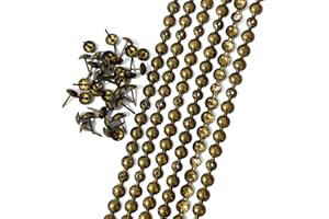 Let's Decorate Bandes à ongles décoratives de 20 mètres, clous décoratifs pour canapé, tapisserie d'ameublement, punaises assorties (9,5 mm, antique/20 m)