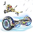 RCB Hoverboards 6.5'' con Hoverkart Go-Kart Costruito in luci a LED Bluetooth Speaker Colorato Ruote, Ideale Regali per Adole