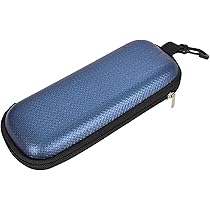 Set 4 Custodie Per Occhiali Rigide + 4 Panni In Microfibra - Blu, Verde, Arancione, Giallo - Design Con Gancio Per Trasporto - Foto 5