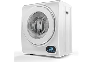Bonnlo 4KG Vented Tumble Dryer - Compact Mini Vented Tumble Dryer, 4 Auto Drying Mode, LCD Screen, Freestanding Table Top for Apartment, Home, Dorm, RVs - White