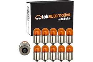 Tek Automotive 589 RY10W Indicator Bulbs Amber Motorcycle Indicators Motorbike Indicators Car Light Bulbs 245FY 12V 10W Bulb BAU15S - Box of 10