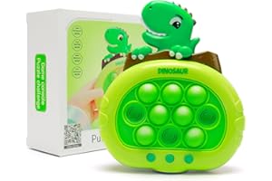 LTTORJF Pop It électronique, Jeu de Bulles à poussée Rapide, Jouets Quick Push Pop Fidget pour Enfants, Jeu de Puzzle à Boutons, Jouets Amusants, Cadeau pour Enfants et Adultes Bubble Stress (Dinosaure)