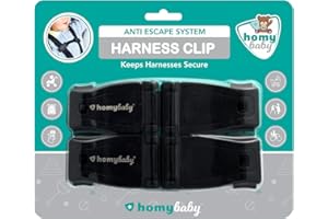 HOMYBABY® Hebilla para Silla de Bebé - Evita que el Niño Saque los Brazos del Arnés – Gancho Agrupador Infantil – Clip Sistema Antiescape para Silla Infantil, Trona y Carro.