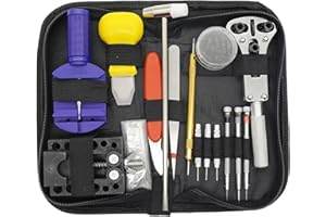 LSLANSOON 147 Pcs Watch Repair Tool Kit, Professional Spring Bar Tool Set, Watch Band Link Pin Tool Set with Carrying Case