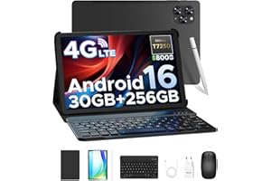 DOOGEE TAB G6 Tablets Android 16, 90Hz Tablet 11 Pollici, con Tastiera e Penna, 30GB RAM+256GB ROM/TF 2TB, Octa-Core PC con sim, 8000mAh/Gemini AI/Widevine L1/13MP/OTG/GPS/FACE ID/Doppi altoparlanti