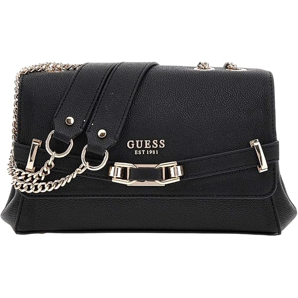 Guess GERTY CONVERTIBLE XBODY FLAP - Borsa a tracolla - black/nero