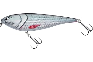 Berkley Zilla Glider Pike Fishing Lure - Slow Sinking Glide Bait with Fusion 19 Treble Hooks - Erratic Action with extreme Loud Rattle - Lead Free