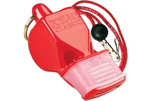 Fox 40 Classic CMG Whistle With Lanyard Referee-Coach, Safety Alert-Red