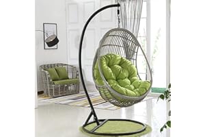 FLBT Panier Suspendu Coussins De Chaise D'œuf Suspendus Coussins De Chaise Hamac, Coussin De Siège De Panier Suspendu À Balançoire, Oreiller De Dos Épais Nid Pour La Balançoire De Jardin De Patio Extérieur