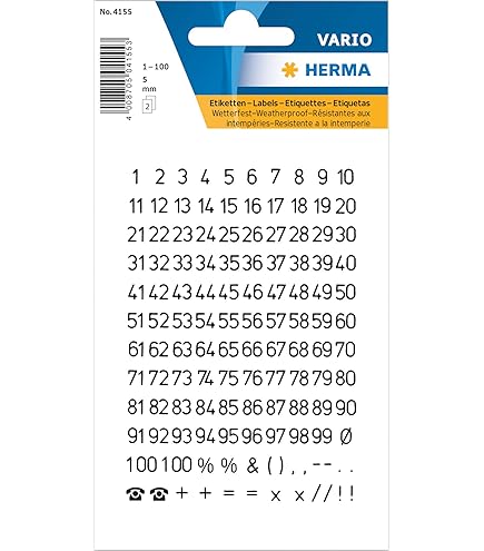 Nummers Stickers 1 tot 100 Aantal ronde zelfklevende etiketten voor het markeren van keukenkruidenfles 30 vellen