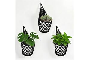 FARYODI 3 stycken makramé, blomampel, boho, dekoration, hängkorgar
