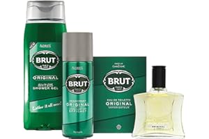 MITODIRECT Men Fragrance Bundle with Brut Original EDT 100ml, Deodorant 200ml, Shower Gel 500ml Ultimate Grooming Collection