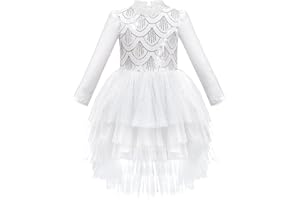 SUNNY FASHION Dziewczęca Sukienka Drzewko świąteczne Opaska Święty Długi rękaw Przyjęcie 4-12 lat