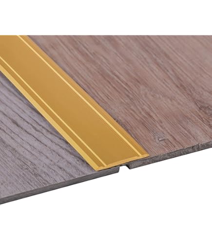 Soglia Adesiva In Acciaio Ottonato 30x83 Cm - Per Transizione Pavimenti Legno, Piastrelle, Vinile - Foto 3