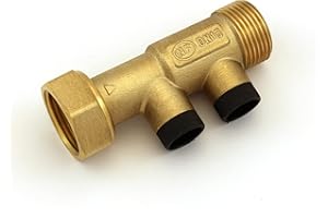 Clapet Droit EA anti pollution NF avec Bouchons Plastique, Femelle-Mâle 20x27 3/4", 78mm Longueur