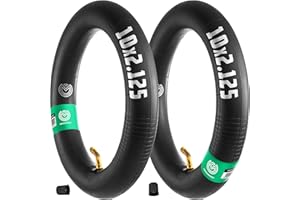 MOOVMOOV - 2 Chambres à air 10x2.125 avec Valve coudée 70/0 | Compatible Trottinette Pure Air (Pro), Autres - Installation Pneu Gonflable 10 Pouces : 10x2.125-10x2.25-10x2.5