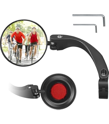 Specchietto Retrovisore Universale Per Bici E Monopattini - Regolabile, Facile Montaggio, Nero - Foto 4